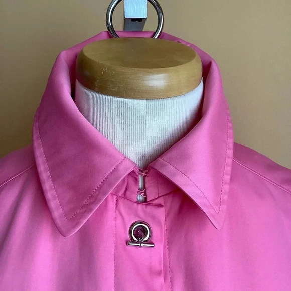 JONES NEW YORK Pink Toggle Trench Coat Size S - Picture 5 of 16